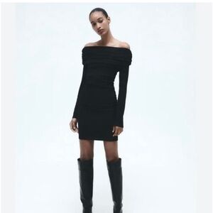 Elegant Black Off-Shoulder Dress